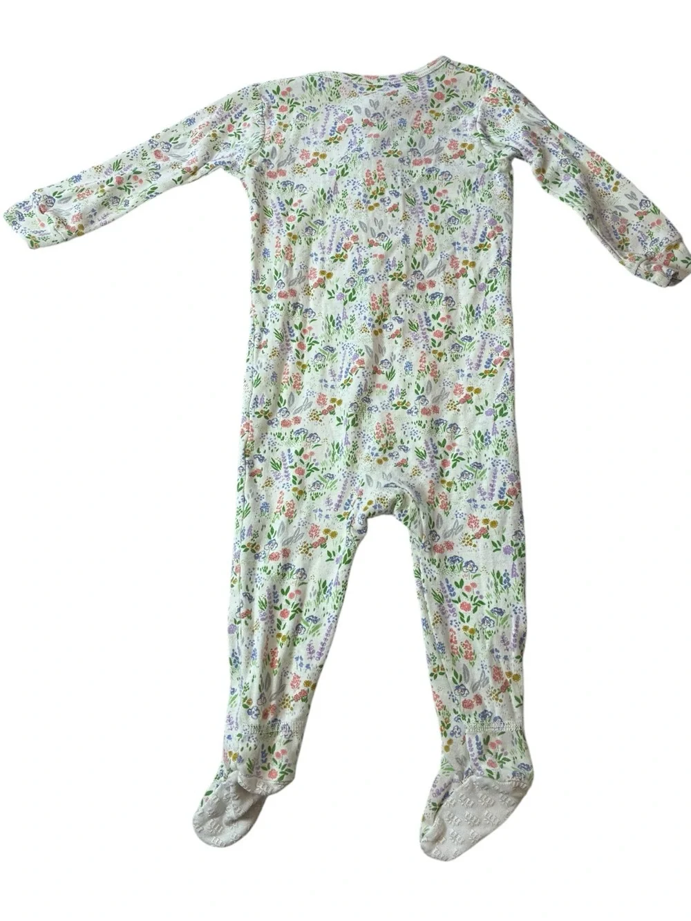 Magnetic Me Floral Footie Pajamas Sleeper 100% Organic Cotton 9-12 Months